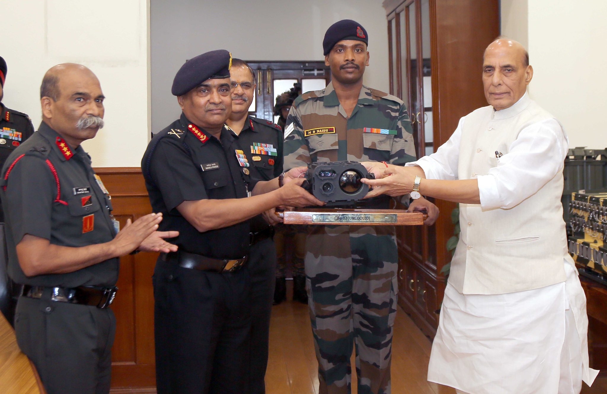 Rajnath Singh Handed Over Weapons