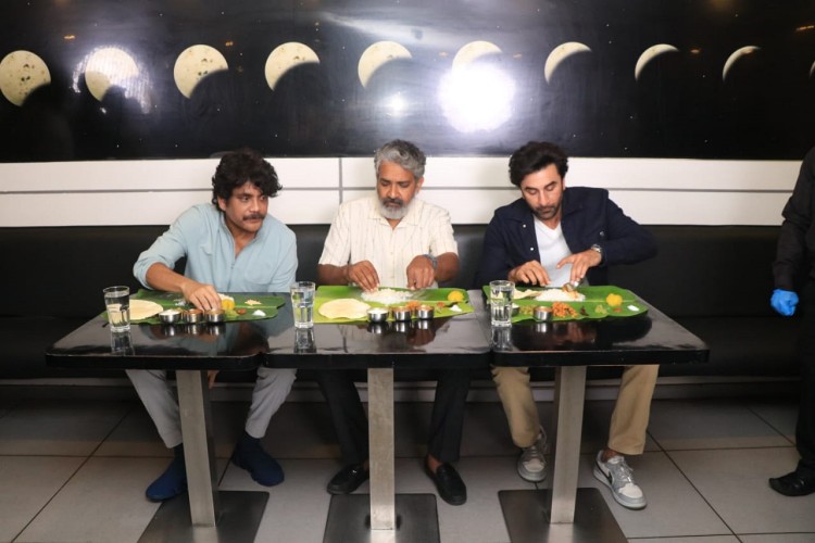 Brahmastra movie promotion Bollywood actor Ranbir Kapoor enjoys South Indian food