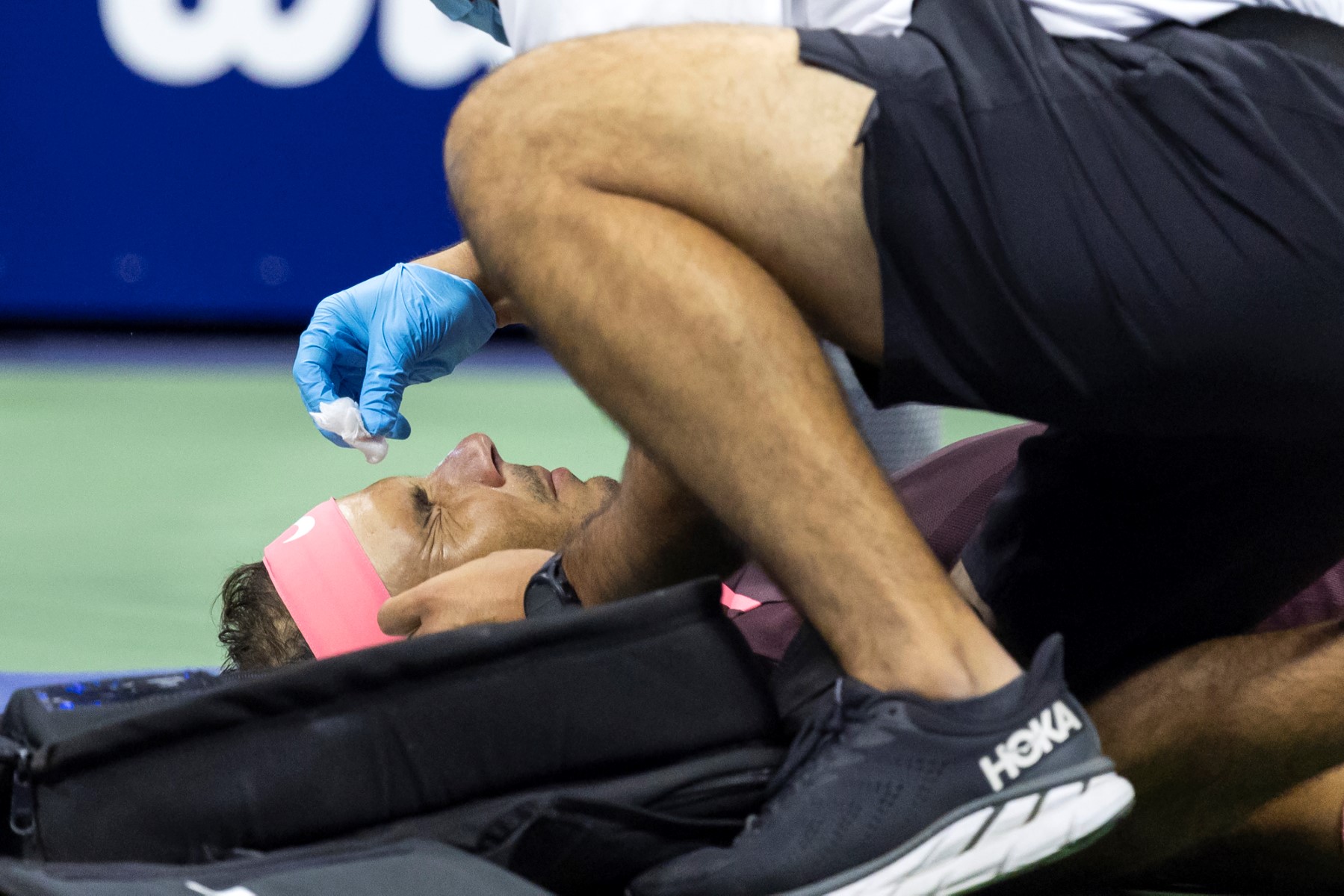 Rafael nadals-nose-bloodied-by-own-racket-at-us-open-in-victory