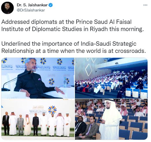 Jaishankar in Saudi Arab