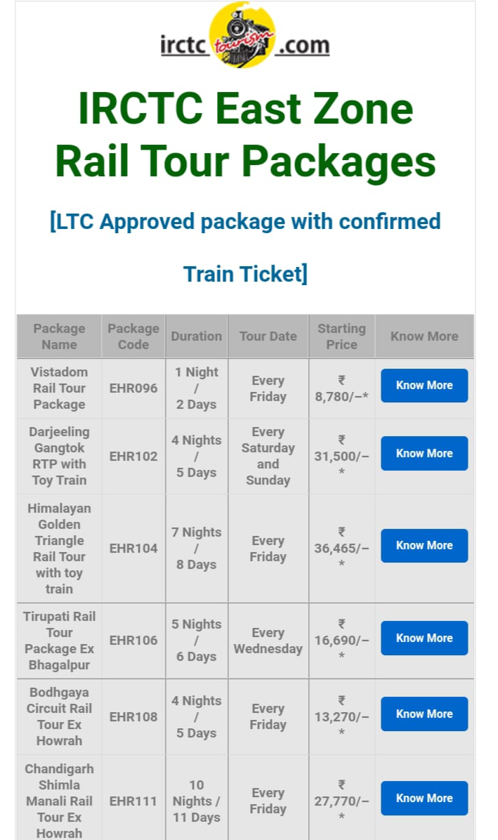 IRCTC announces tour package for upcoming Durga Puja