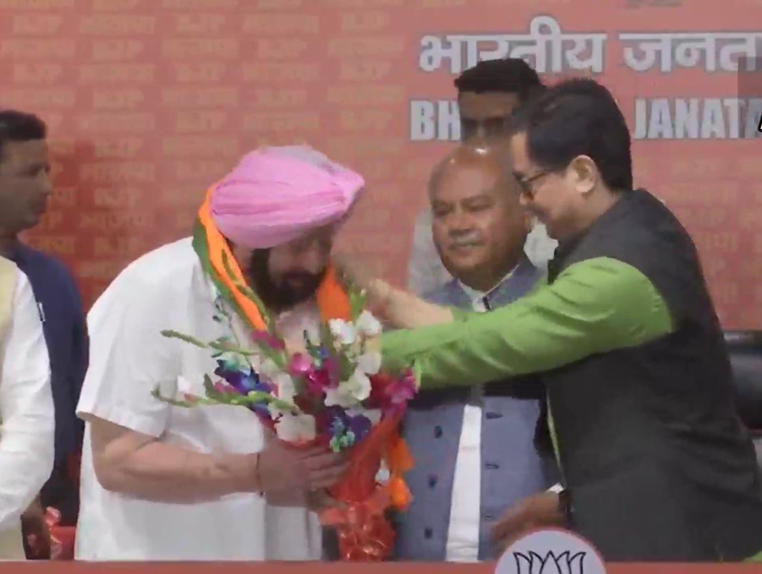 Capt Amarinder Singh and his Punjab Lok Congress Party join BJP