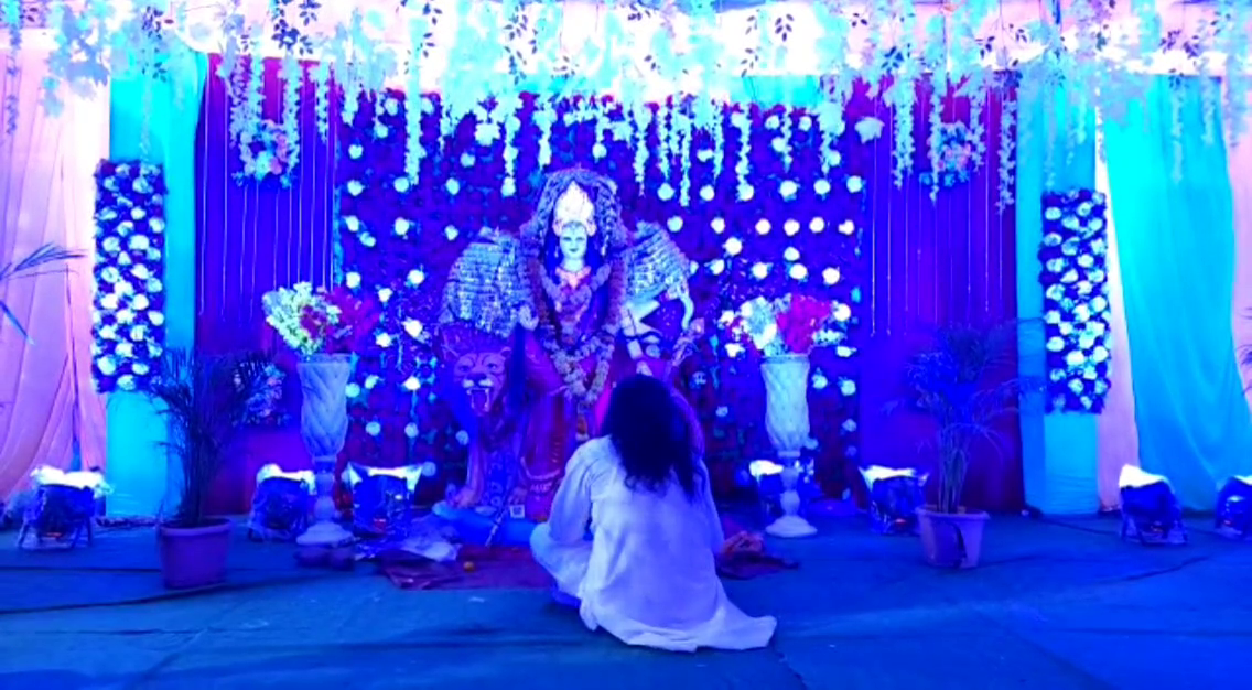 muslim men sthapit maa durga pratima in Ujjain