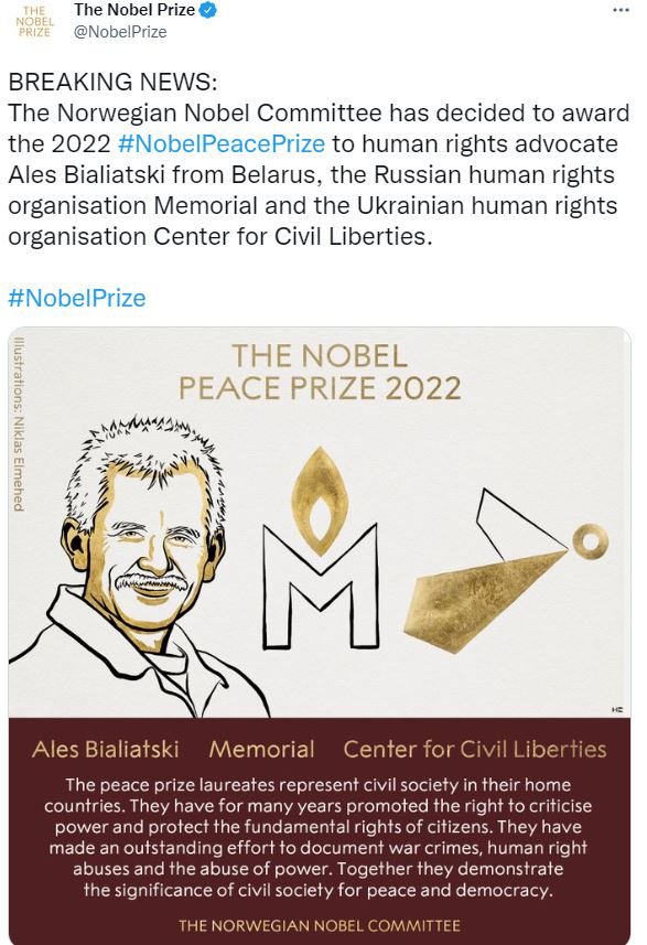 Nobel Peace Prize 2022