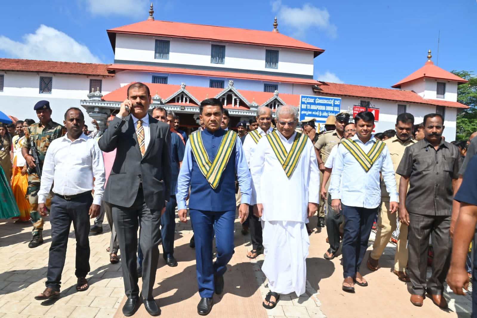 Goa cm Pramod Sawant visits dharmasthala