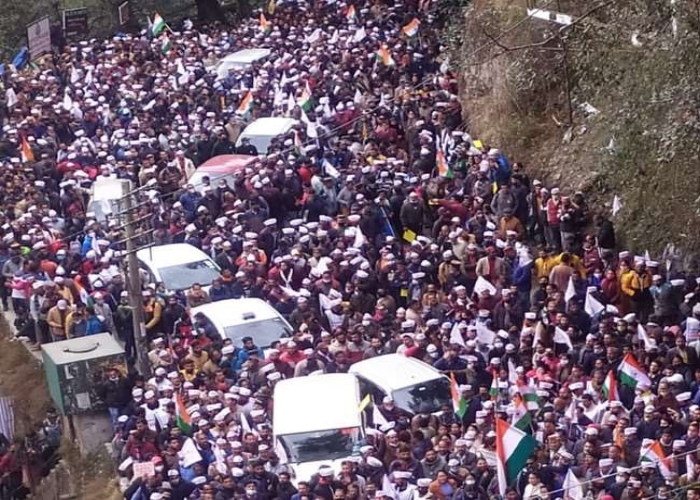 NPS Protest in Shimla.