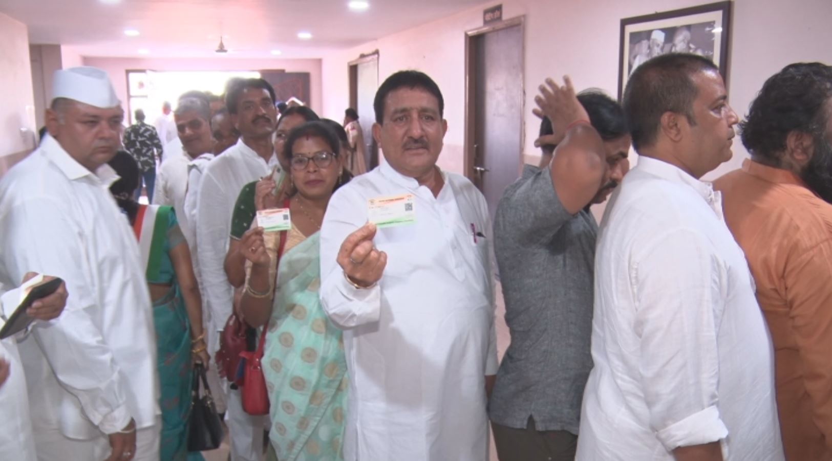 Congressmen showed enthusiasm during voting in Chhattisgarh