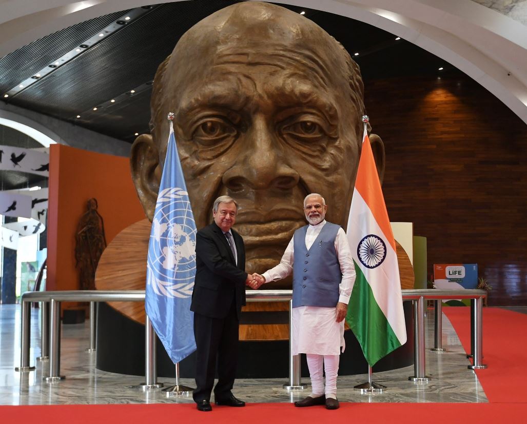 PM Modi meets UN Chief Antonio Guterres in Kevadia, launched Mission LiFE