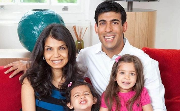 UK PM Rishi Sunak with family