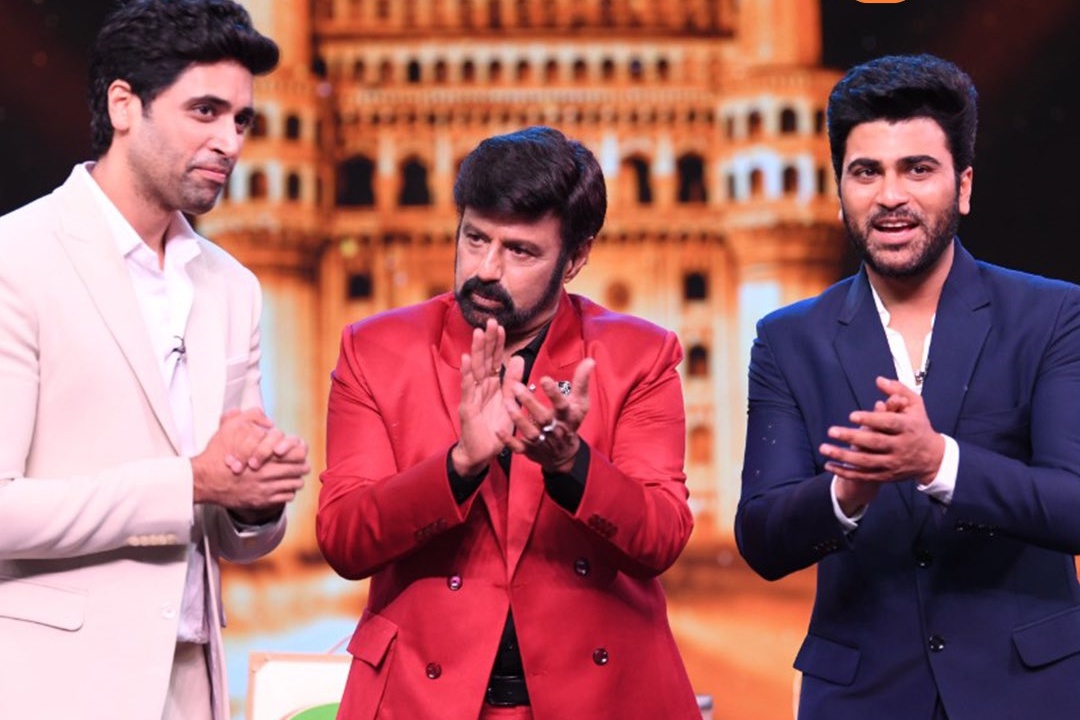 young heroes sharwanand and adavi shesh as guests for balakrishna unstoppable 2 talk show