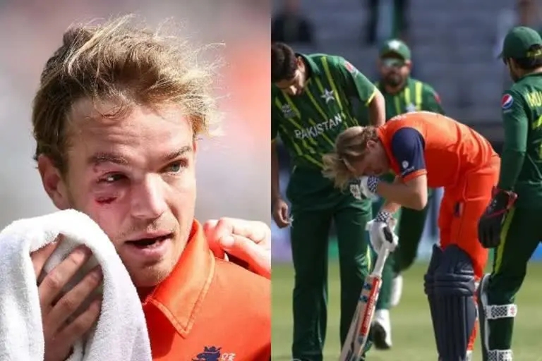 netherlands-batter-bas-de-leede-injured-by-haris-raufs-bouncer-in-t20-world-cup