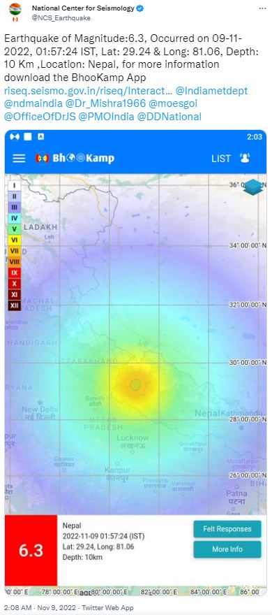 Earthquake tremors felt across Delhi NCR