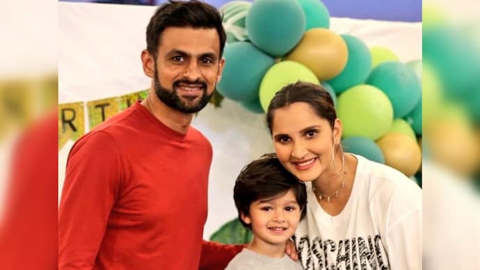 Sania Mirza and Shoaib Malik with Son on Birthday