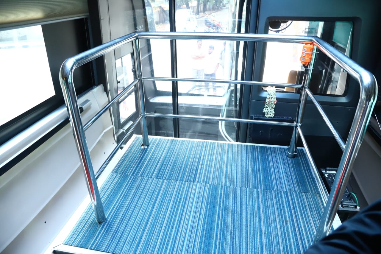 Hi-tech bus interior image