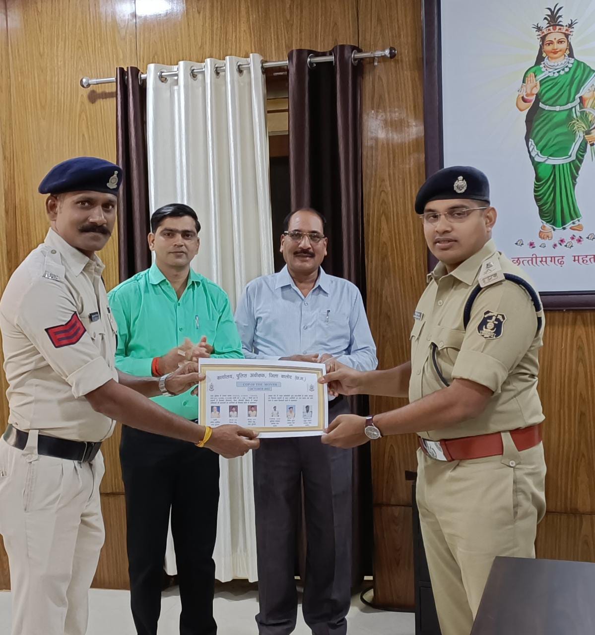 SP awarded Police Corp of the Month
