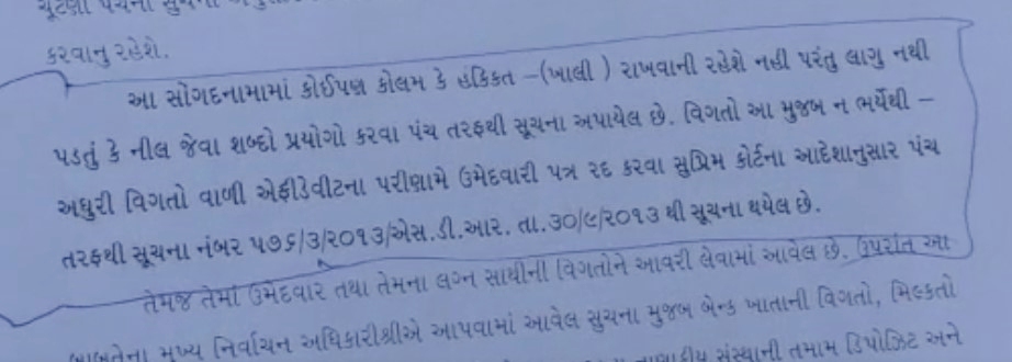 ભાજપના ઉમેદવારના ફોર્મમાં ભૂલો