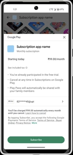 Google launched subscriptio