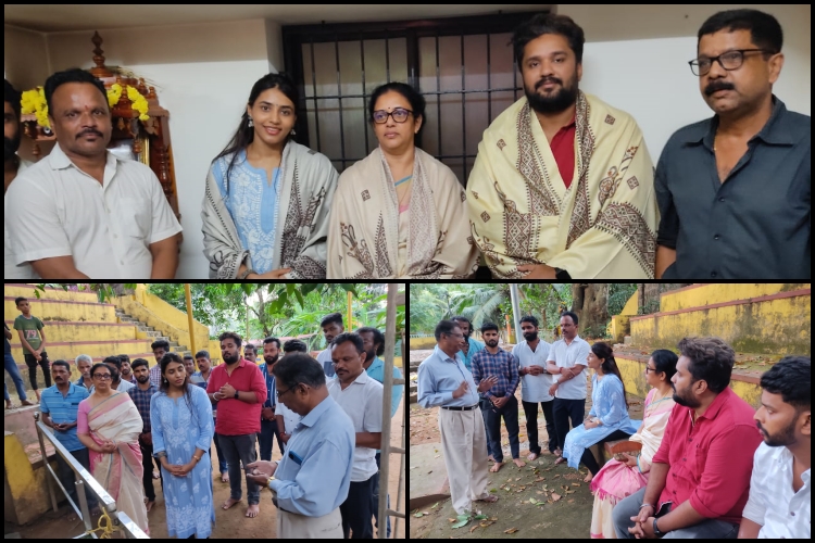 Kantara actress Sapthami Gowda visits Koragajja daiva temple