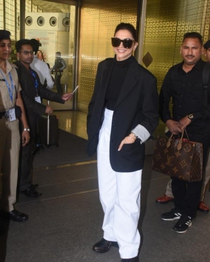 Deepika Padukone jets off to shoot 'Fighter' with Hrithik Roshan