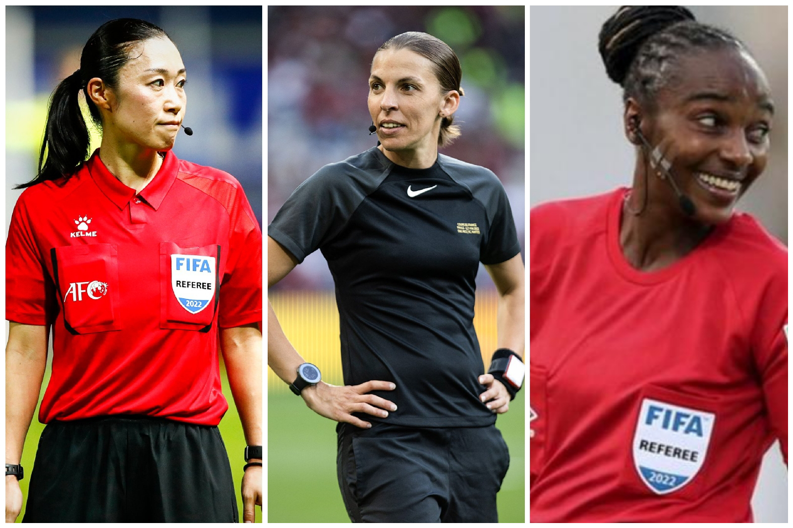 3 Female referees 3 Female assistant referees