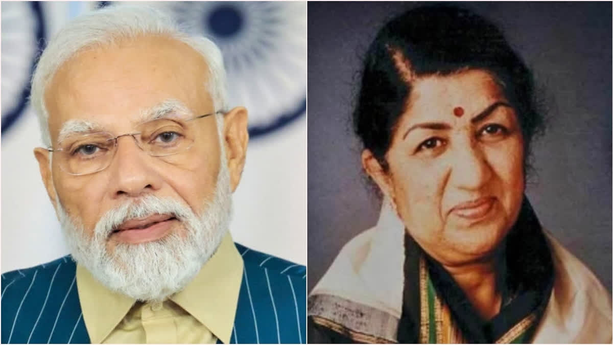 PM Modi-Lata Mangeshkar