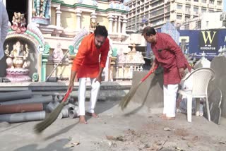 Kishanreddy At Bashir Bagh Temple