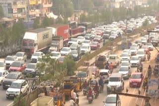 Heavy Traffic on Vijayawada Hyderabad National Highway post Sankranti