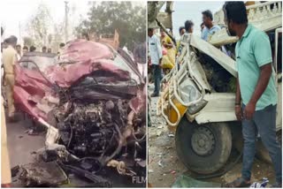 Road accidents in some places in Andhra Pradesh