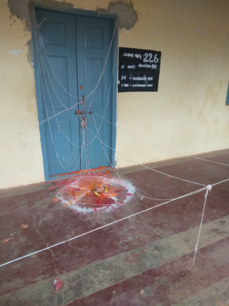 Black Magic at Mududi Government High School in Hassan