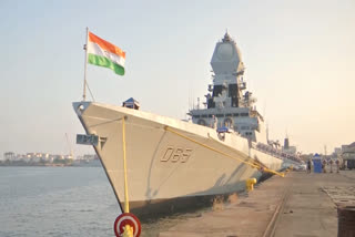 INS warship arrived at Chennai port