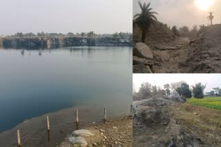 Stone mines filled with river water