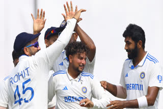 India vs England  Rajkot Test Day 3 Lunch Score  Kuldeep Yadav  ഇന്ത്യ ഇംഗ്ലണ്ട് മൂന്നാം ടെസ്റ്റ്  കുല്‍ദീപ് യാദവ്