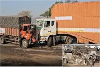 three people died after car crashed into road divider and later rammed into a tempo on pune nashik highway near manchar