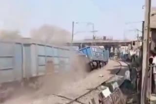 Goods Train Derails In Delhi