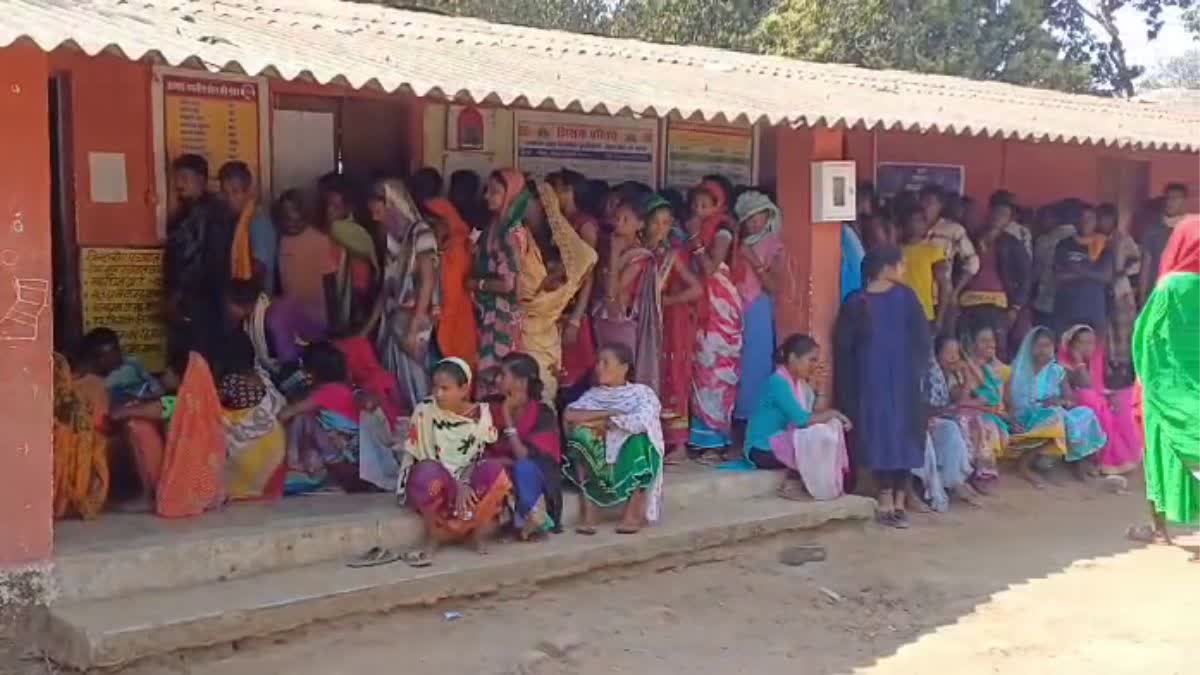 Voting in Naxal-affected Dantewada