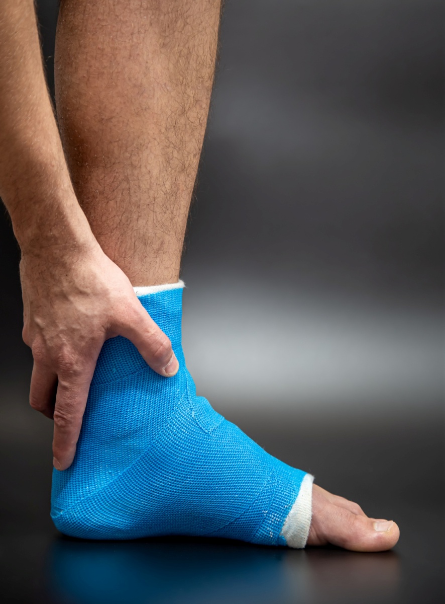 A fracture in the foot or ankle is a break in the bone