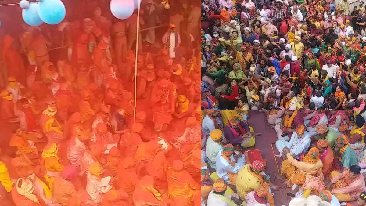 Laddu rained heavily in Barsana