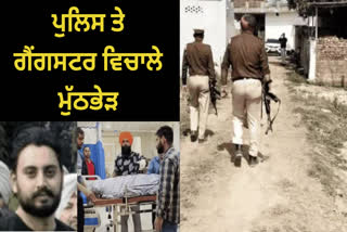 A policeman died during an encounter with a gangster in Hoshiarpur, the Gangster Rana Mansoorpuria escaped