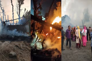 सिरमौर में 15 झोपड़ियों में लगी आग