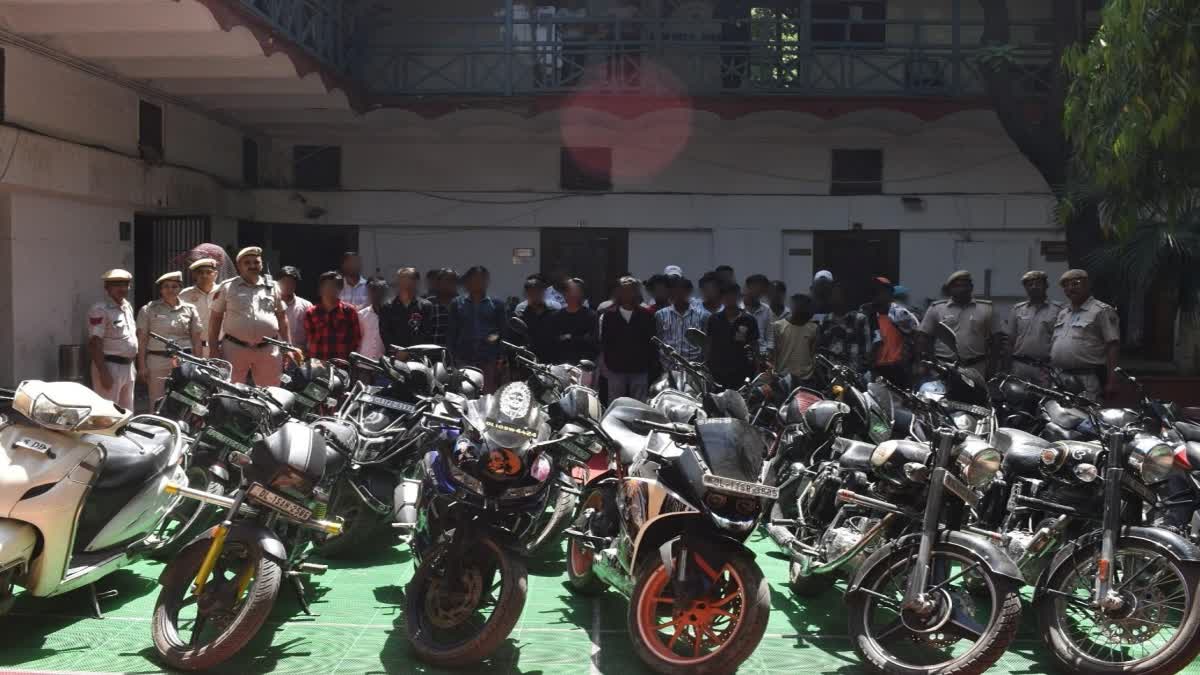 ACTION TAKEN BIKE RIDERS IN DELHI