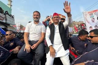 First Rahul, Akhilesh joint rally in UP's Amroha April 20 (photo IANS)