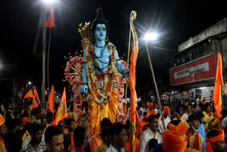 Devotees bask in the festive aura of Ram Navami 2024 as the occasion marks second big celebration in Ayodhya's Ram temple after Pran Pratistha in January. Acharya Satyendra Das of Shri Ram Janmbhoomi Teerth Kshetra said four-five types of panjiris and 56 types of offerings will be given to Ram Lalla.