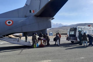 Two civilian patients in Kargil were evacuated by an Indian Air Force AN-32 transport aircraft from higher altitude areas to Srinagar, seeking medical help. The IAF shared photographs and the evacuation process on X.