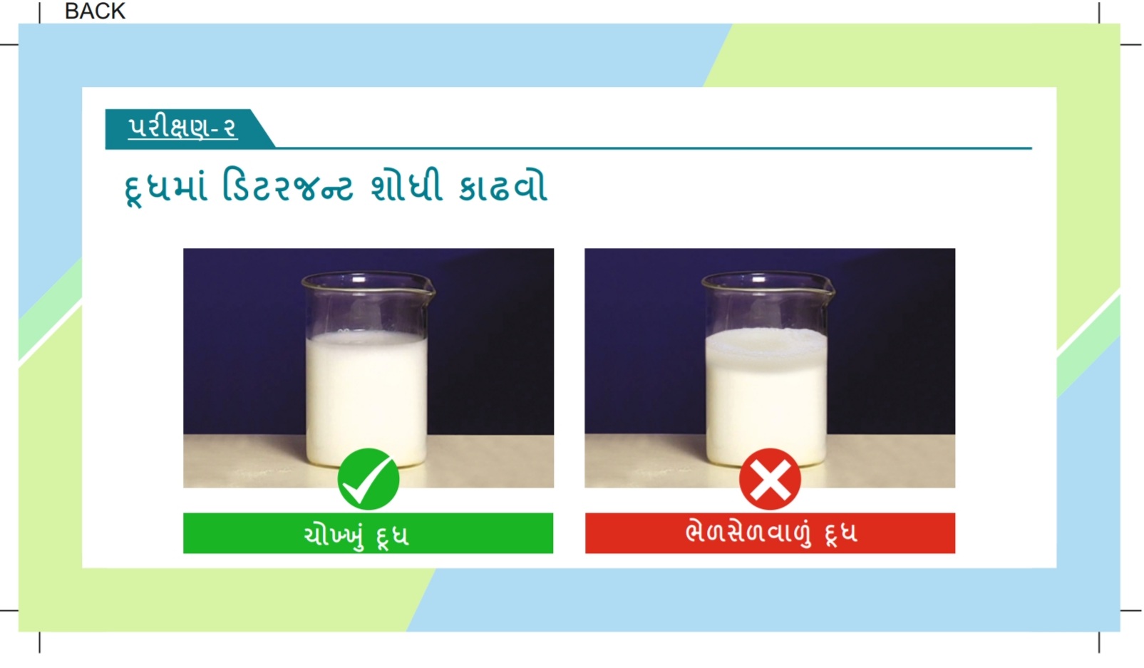દૂધમાં ડિટરજન્ટ શોધી કાઢવો