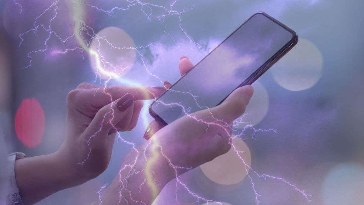 Mobile Phone During Thunderstorm