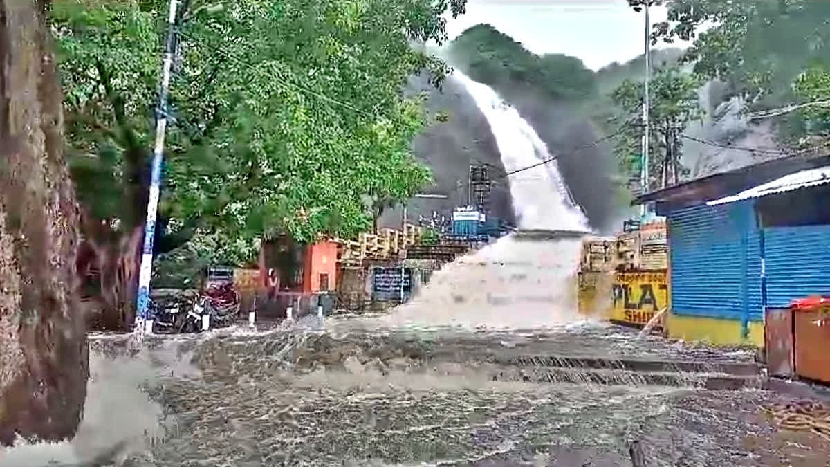 COURTALLAM AINTHARUVI WATERFALLS  TOURISTS HAVE BEEN BANNED  DEAD BODY RESCUED IN TN  കുറ്റാലം ഐന്തരുവി വെള്ളച്ചാട്ടം