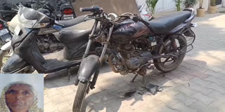 A high-speed truck hit a mother and son riding a motorcycle, the police arrested the driver in Fatehgarh Sahib.