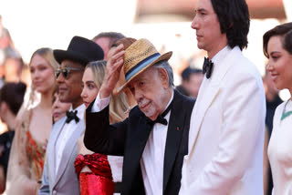 Francis Ford Coppola with the cast of Megalopolis at Cannes 2024