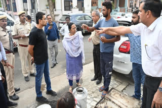 Collector inspects water supply