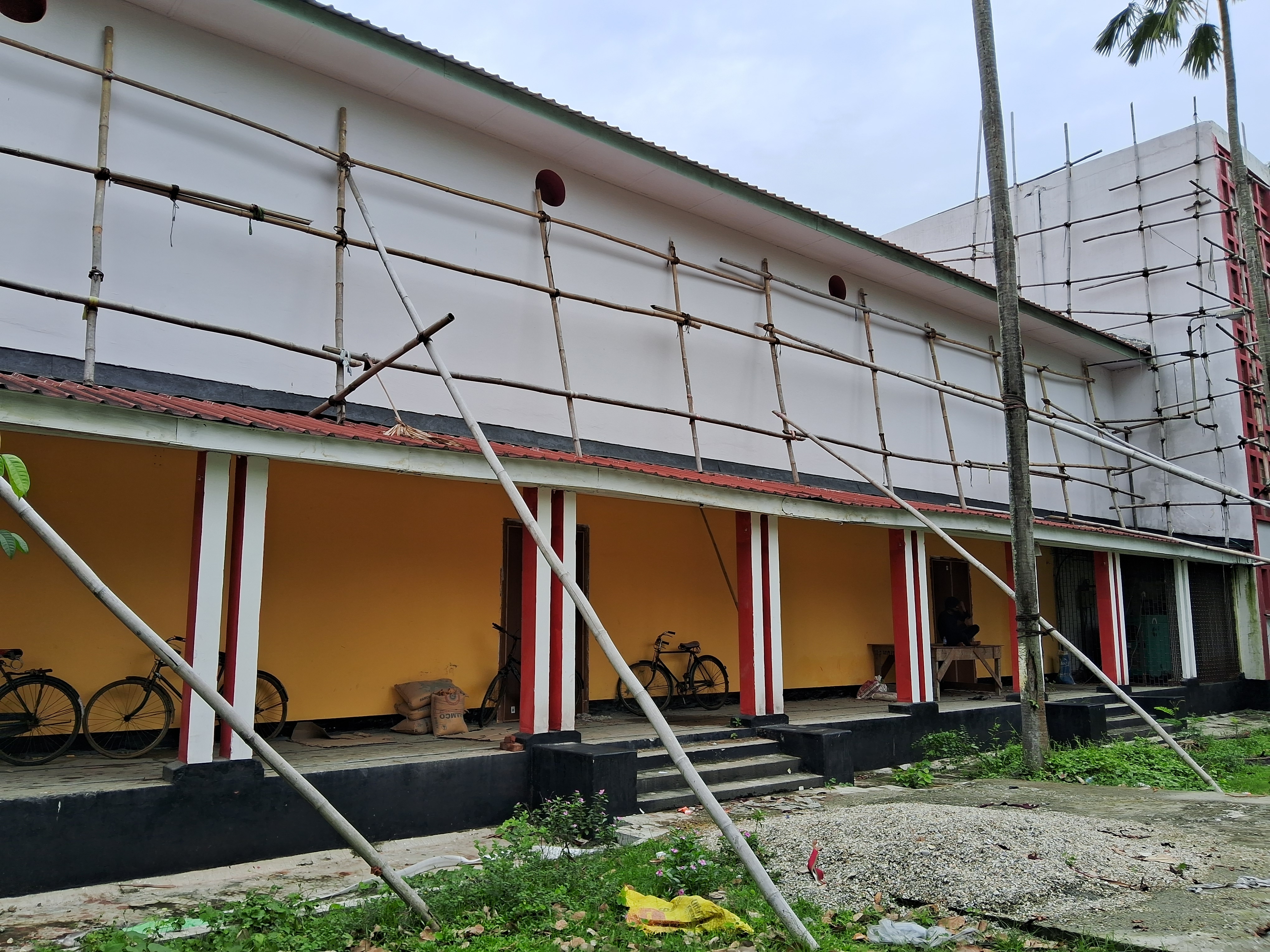 Students crowd at the Tezpur district library